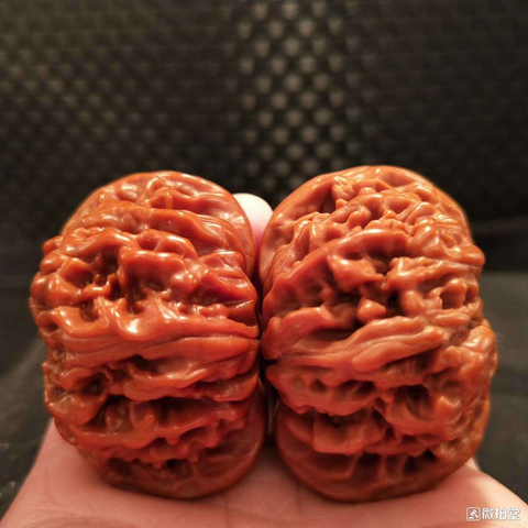 古玩雜項獅子頭文玩核桃拍賣，當前價格8600元