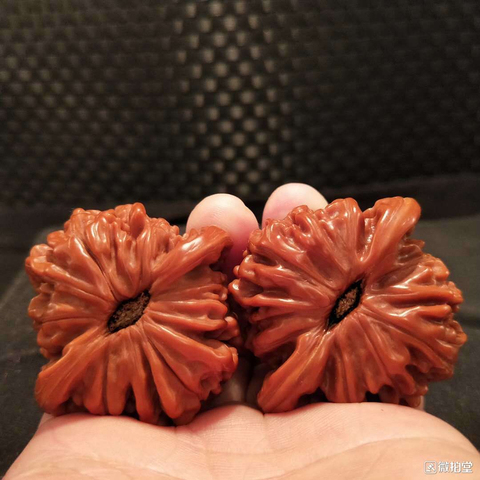 古玩雜項獅子頭文玩核桃拍賣，當前價格8600元