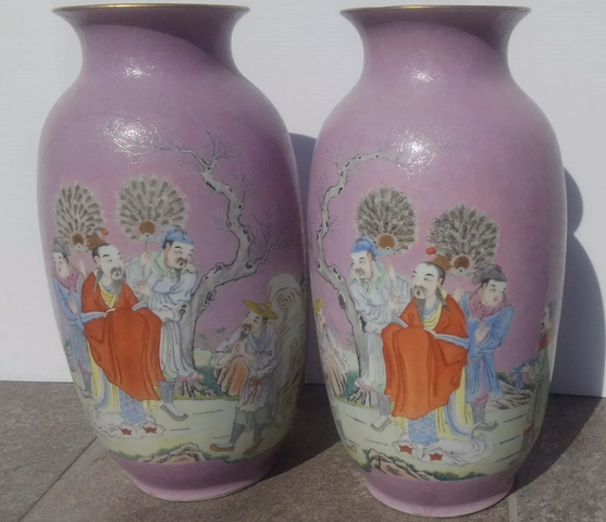 古玩陶瓷人物紋燈籠瓶拍賣，當前價格9800元