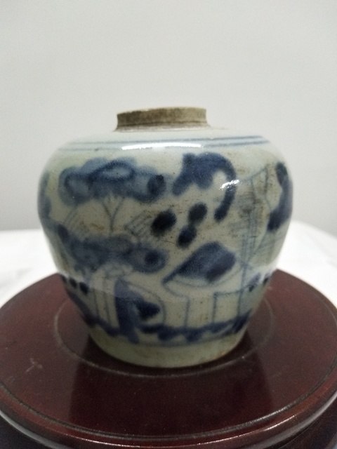 古玩陶瓷清中青花罐拍賣，當前價格800元