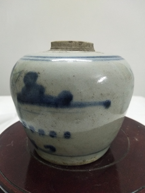 古玩陶瓷清中青花罐拍賣，當前價格800元