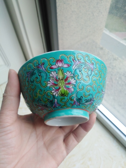 古玩陶瓷解放前后粉彩碗拍賣，當前價格500元