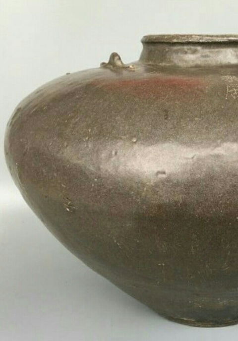 古玩陶瓷明代醬釉罐拍賣，當前價格6000元