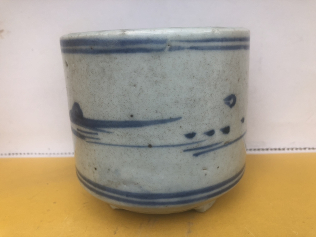 古玩陶瓷【推薦】清代.青花山水香爐拍賣,當前價格2500元