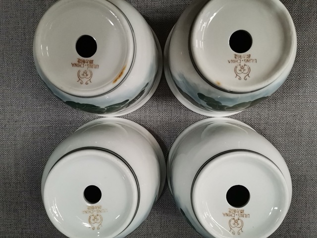 古玩陶瓷創(chuàng)匯期釉下五彩荷塘紋花缸2個(gè)拍賣，當(dāng)前價(jià)格880元