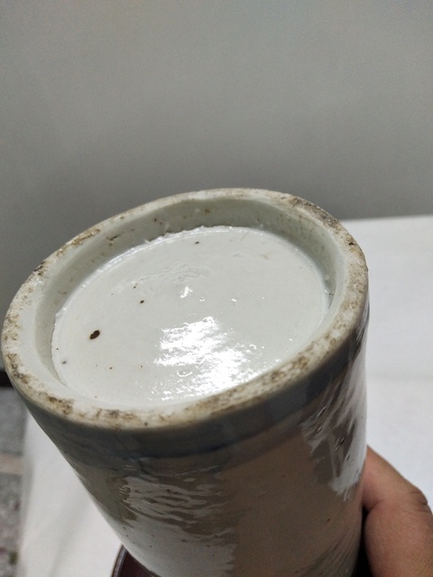 古玩陶瓷民國青花筆筒拍賣，當(dāng)前價(jià)格800元