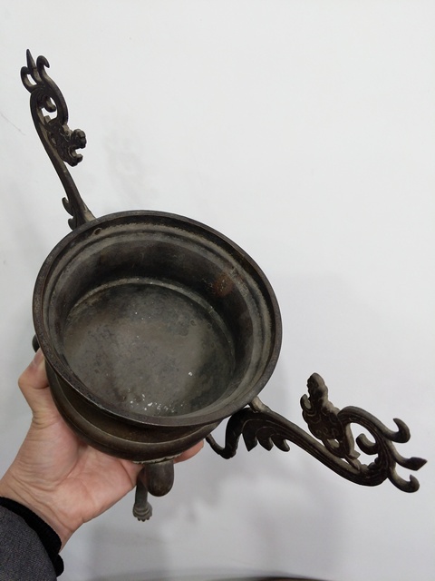 古玩雜項雙龍銅熏香爐拍賣，當前價格8888元