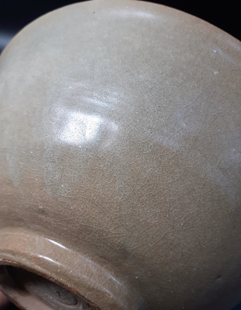 古玩陶瓷龍泉窯米黃釉青釉碗拍賣，當前價格4500元