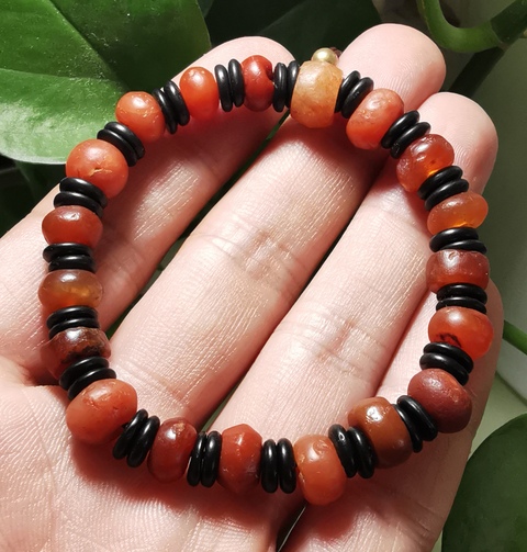 古玩玉器漢代·瑪瑙珠手串拍賣,當前價格1500元
