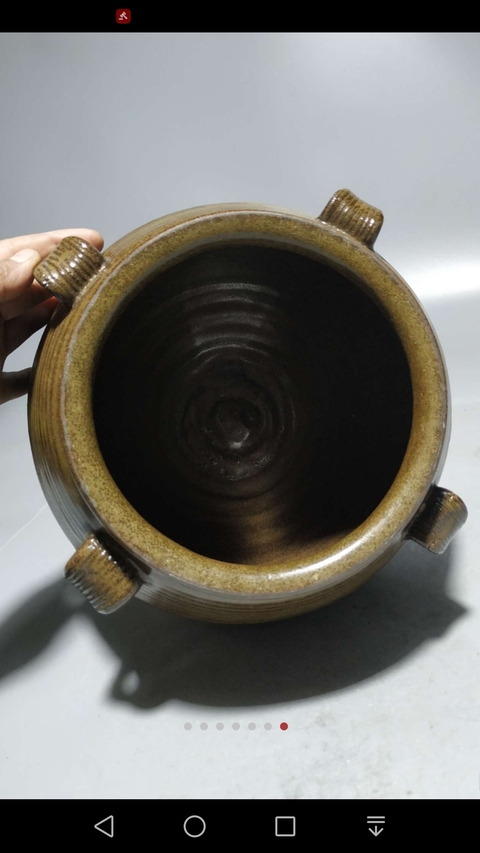 古玩陶瓷元明茶葉末釉弦紋四系罐2025/11/28拍賣，當前價格250000元