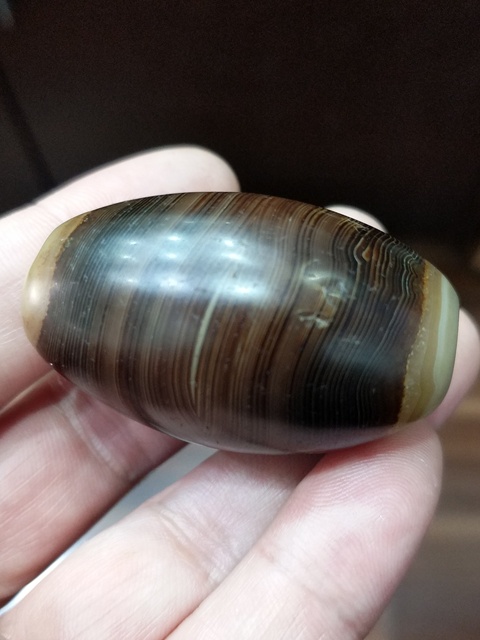 古玩雜項清早期纏絲瑪瑙天珠拍賣,當前價格8888元