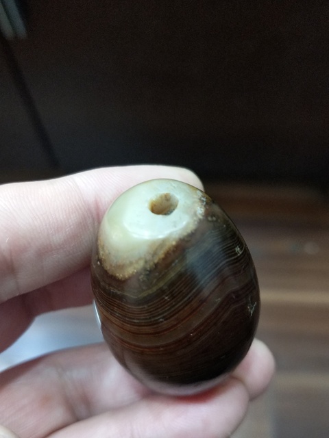 古玩雜項清早期纏絲瑪瑙天珠拍賣,當前價格8888元