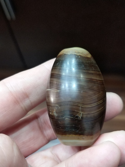 古玩雜項清早期纏絲瑪瑙天珠拍賣,當前價格8888元