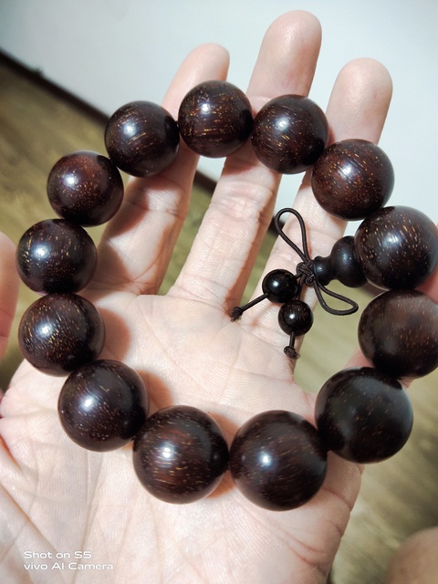 古玩雜項小葉金星紫檀手串拍賣,當前價格600元