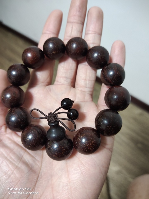 古玩雜項小葉金星紫檀手串拍賣,當前價格600元