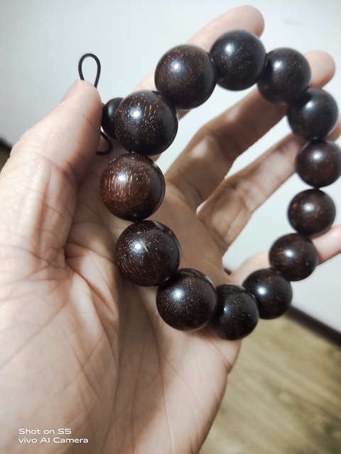 古玩雜項小葉金星紫檀手串拍賣,當前價格600元