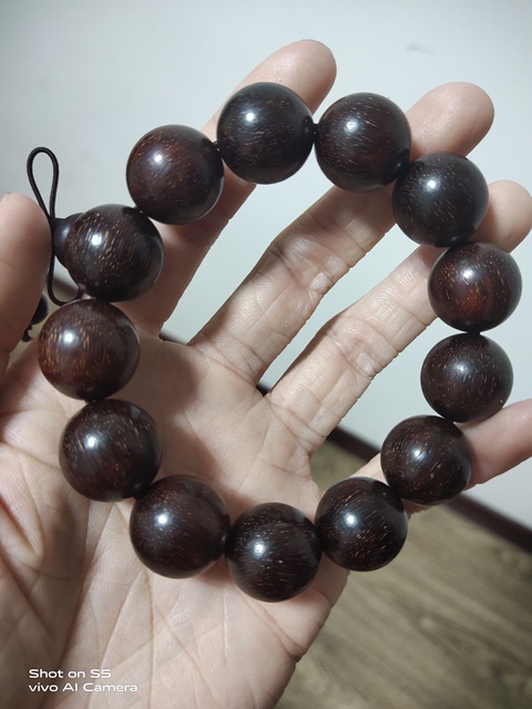 古玩雜項小葉金星紫檀手串拍賣,當前價格600元