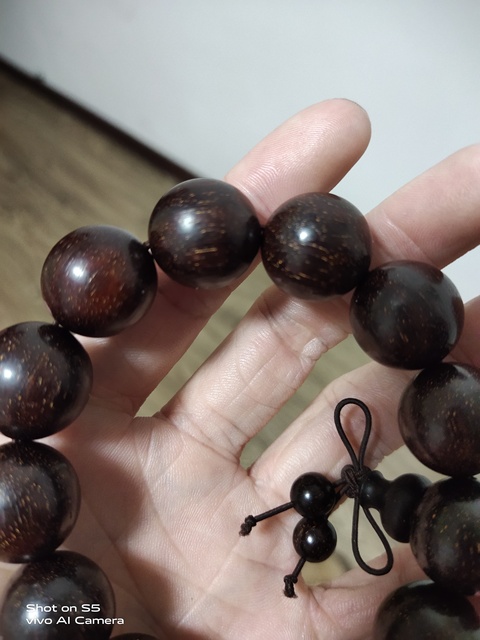 古玩雜項小葉金星紫檀手串拍賣,當前價格600元