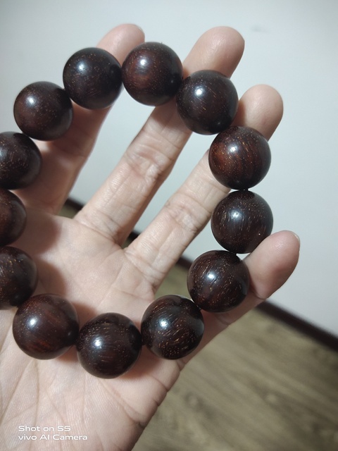 古玩雜項小葉金星紫檀手串拍賣,當前價格600元