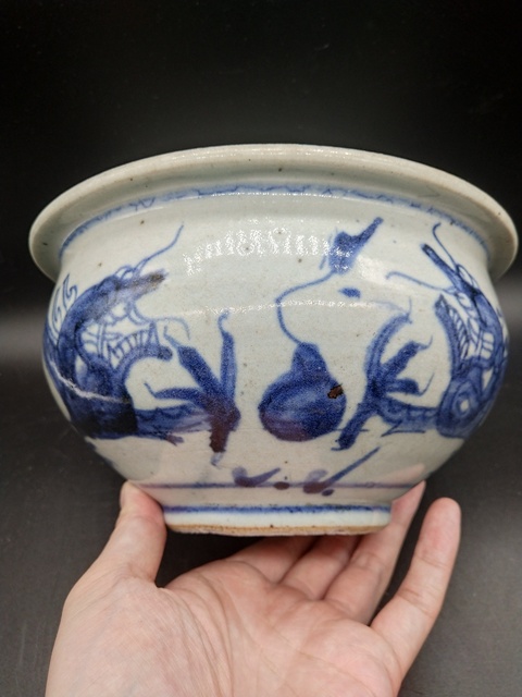 古玩陶瓷順治青花龍紋爐《以走平臺保真》拍賣，當(dāng)前價(jià)格3680元