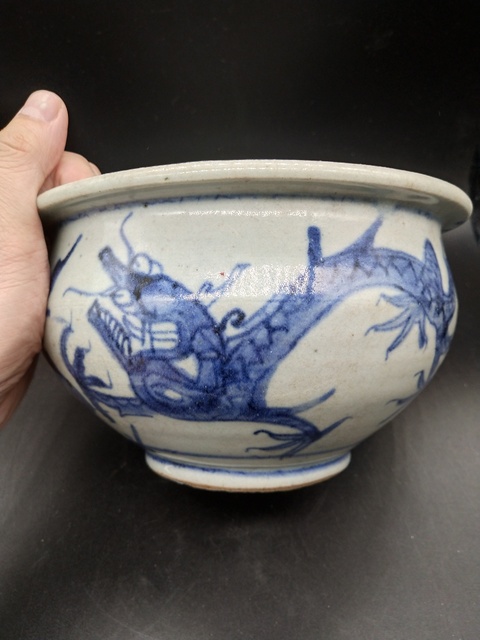 古玩陶瓷順治青花龍紋爐《以走平臺保真》拍賣，當(dāng)前價(jià)格3680元