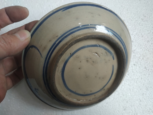 古玩陶瓷青花藍花紋盤拍賣，當前價格228元