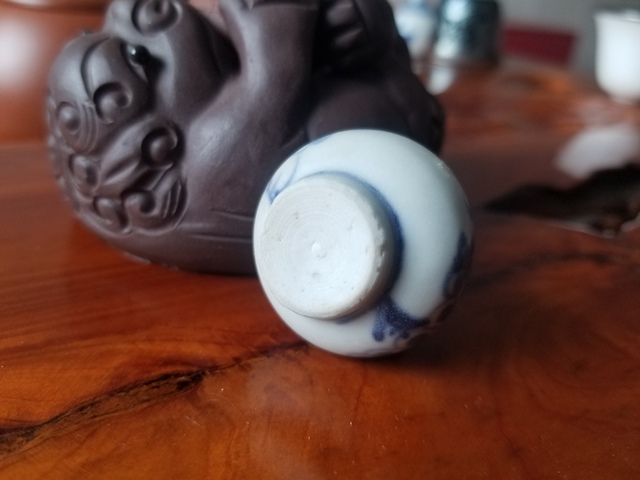 古玩陶瓷康熙青花錐把瓶拍賣，當前價格880元
