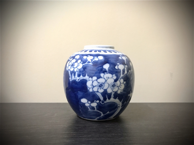 古玩陶瓷青花冰梅紋罐拍賣，當前價格1999元