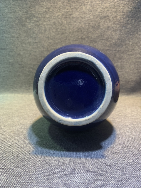 古玩陶瓷建國初期1959年祭藍(lán)釉玉壺春賞瓶，距今70年歷史拍賣，當(dāng)前價格1999元