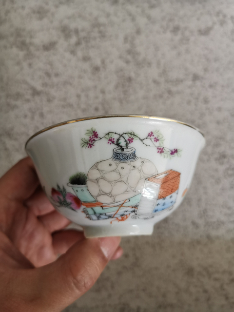 古玩陶瓷粉彩碗拍賣，當前價格999元