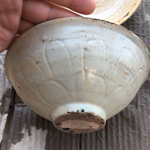 古玩陶瓷影青釉蓮瓣紋碗拍賣，當前價格1680元