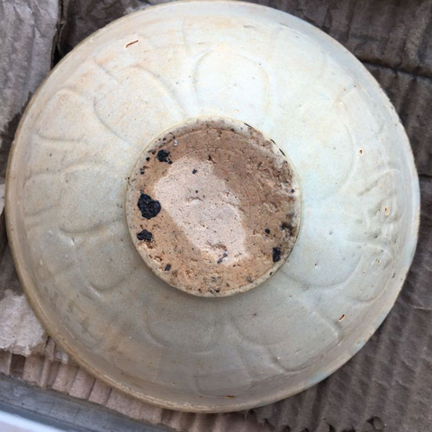 古玩陶瓷影青釉蓮瓣紋碗拍賣，當前價格1680元