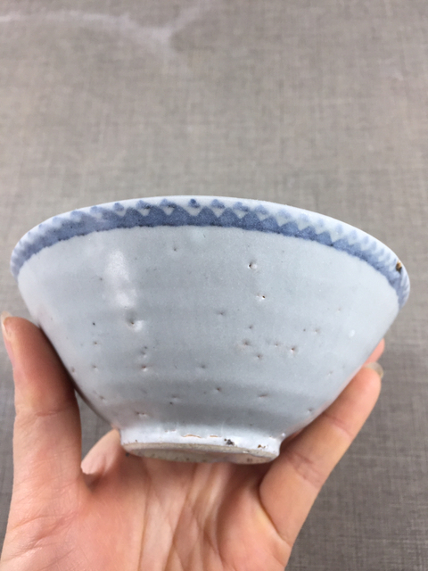 古玩陶瓷明晚期青花斗笠碗拍賣(mài)，當(dāng)前價(jià)格1680元