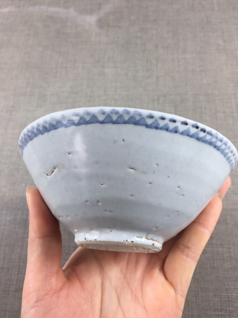 古玩陶瓷明晚期青花斗笠碗拍賣(mài)，當(dāng)前價(jià)格1680元