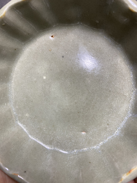 古玩陶瓷元末龍泉窯青釉蔗段洗拍賣，當前價格11800元