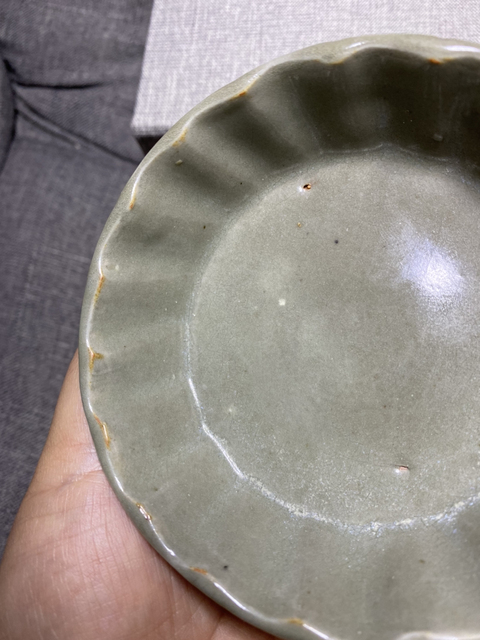 古玩陶瓷元末龍泉窯青釉蔗段洗拍賣，當前價格11800元
