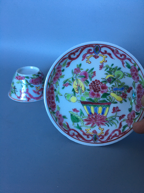 古玩陶瓷粉彩杯盤拍賣，當前價格3999元