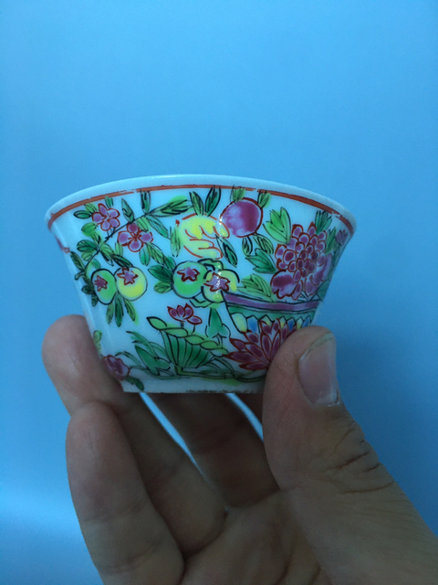 古玩陶瓷粉彩杯盤拍賣，當前價格3999元