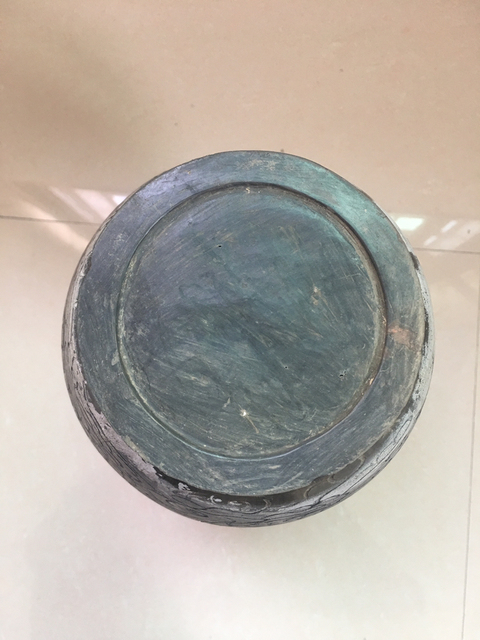 古玩陶瓷（已保真）民國精品黑陶刻龍紋大瓶拍賣，當前價格1888元