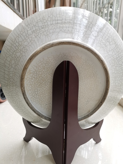 古玩陶瓷刀馬人五彩盤拍賣，當前價格5500元