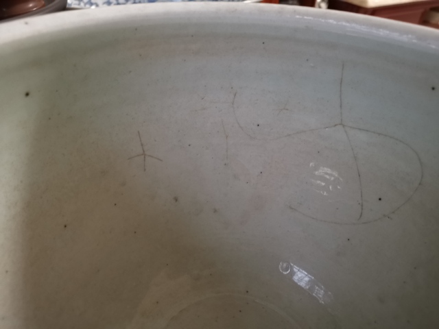 古玩陶瓷青花卷缸 一對拍賣，當前價格3666元