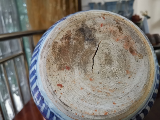 古玩陶瓷青花卷缸 一對拍賣，當前價格3666元