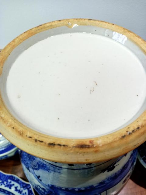 古玩陶瓷清代青花山水通景樊壯罐一對拍賣,當前價格28888元