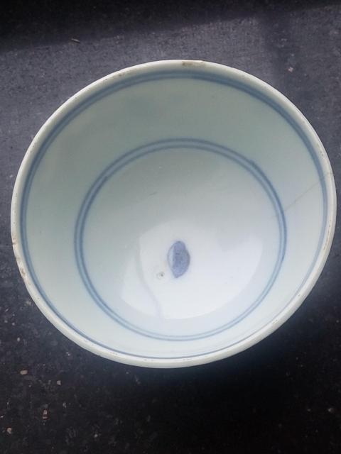 古玩陶瓷明代晚期青花草龍紋杯,雞缸杯有人見過青花漂亮青花款公雞款,見的人很少啊!拍賣,當前價格17999元