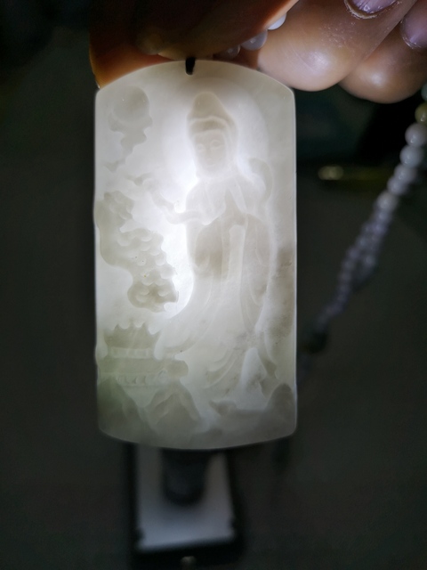 古玩玉器觀音牌子拍賣，當前價格750元