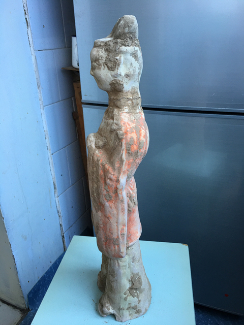 古玩陶瓷【南北朝】彩繪陶俑拍賣，當前價格5600元