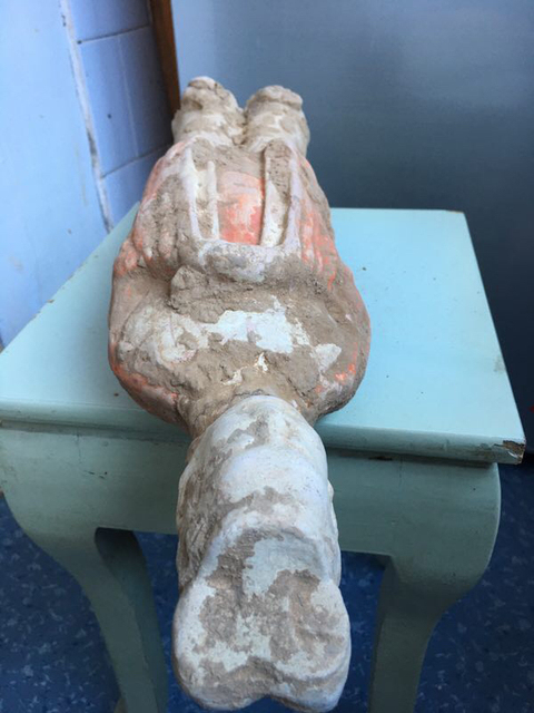 古玩陶瓷【南北朝】彩繪陶俑拍賣，當前價格5600元