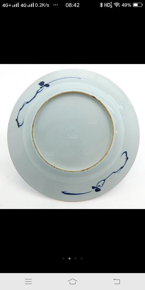 古玩陶瓷青花盤拍賣，當前價格12600元