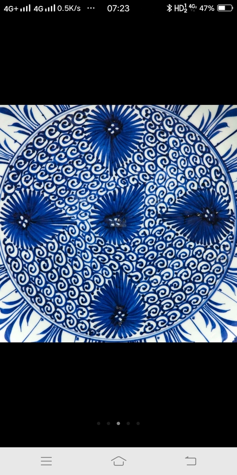 古玩陶瓷青花花卉紋盤身拍賣,當前價格12000元