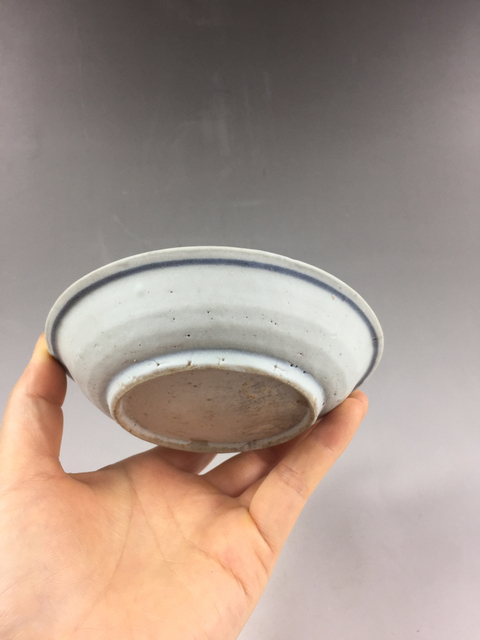 古玩陶瓷明代青花鶴紋盤拍賣,當前價格600元